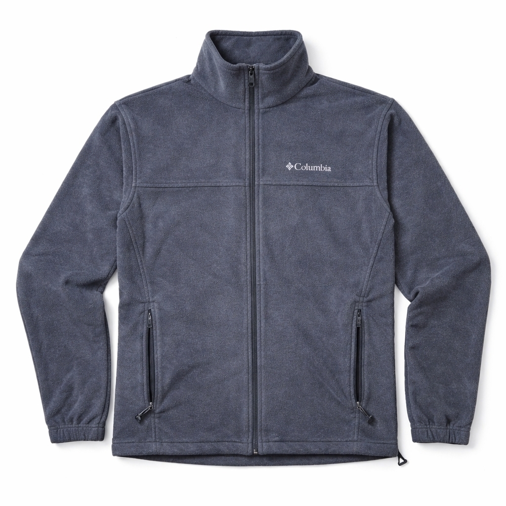 Columbia Men’s Full Zip Fleece Jacket Black Size Medium Soft Warm